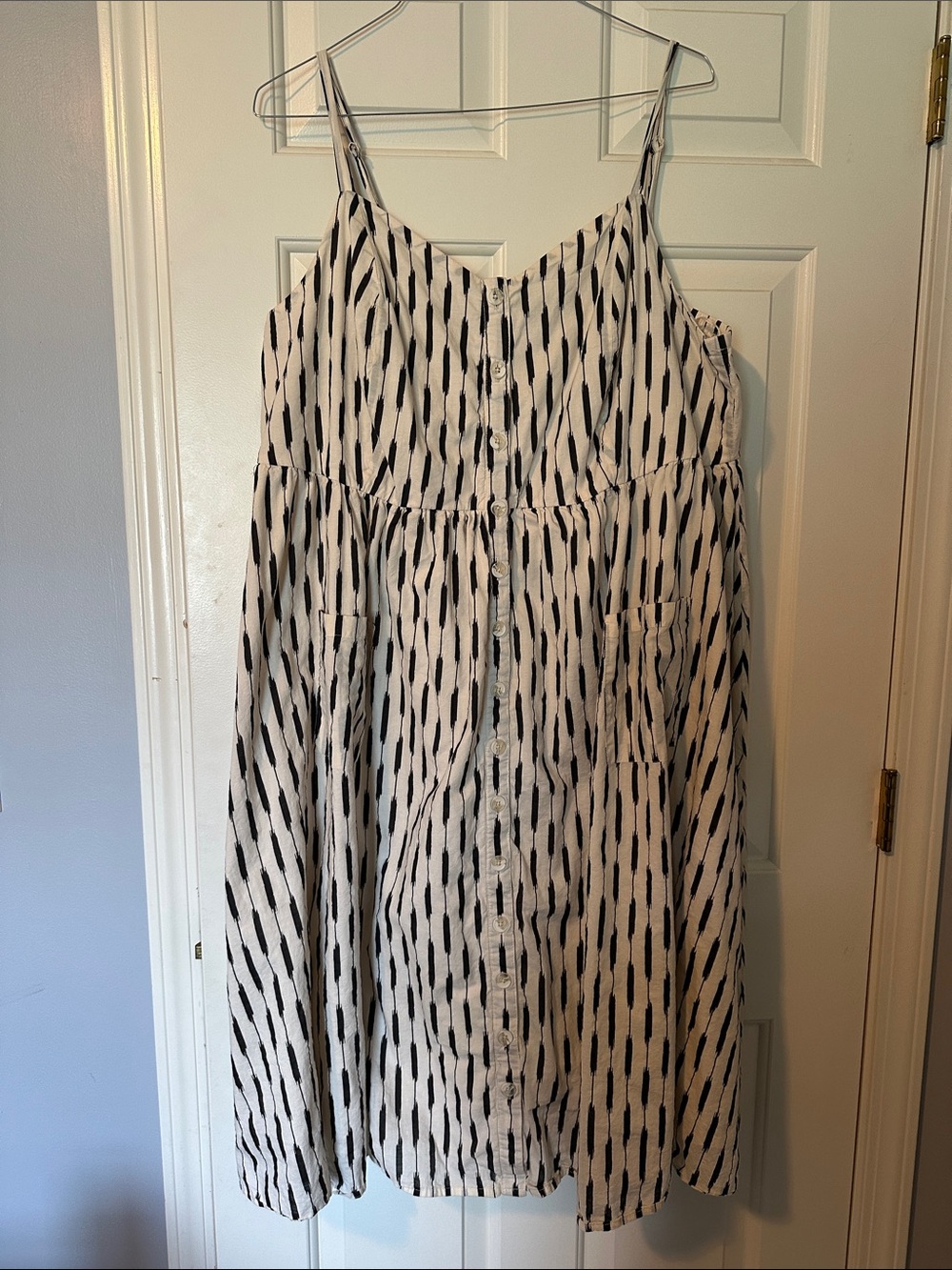 Black & White Spotted Button-Front Sundress - Women Torrid size 3